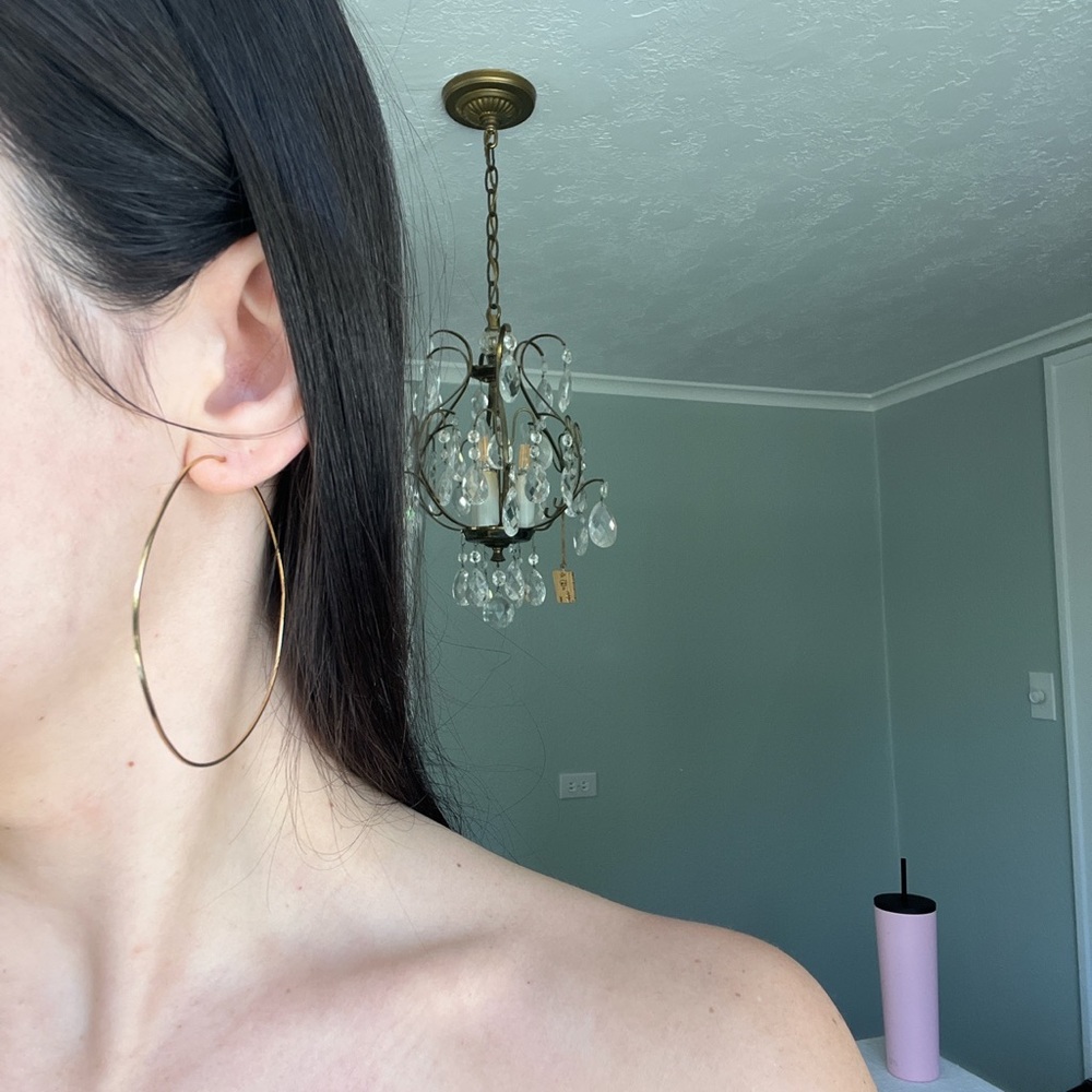 Luv AJ Capri Wire Hoops - Gold
